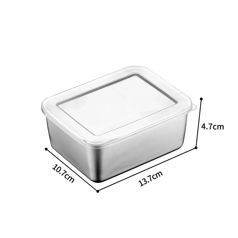 Compact stainless steel food container
