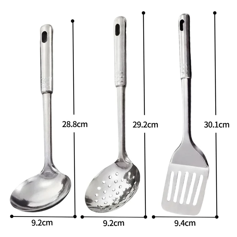 3-piece stainless steel utensil set